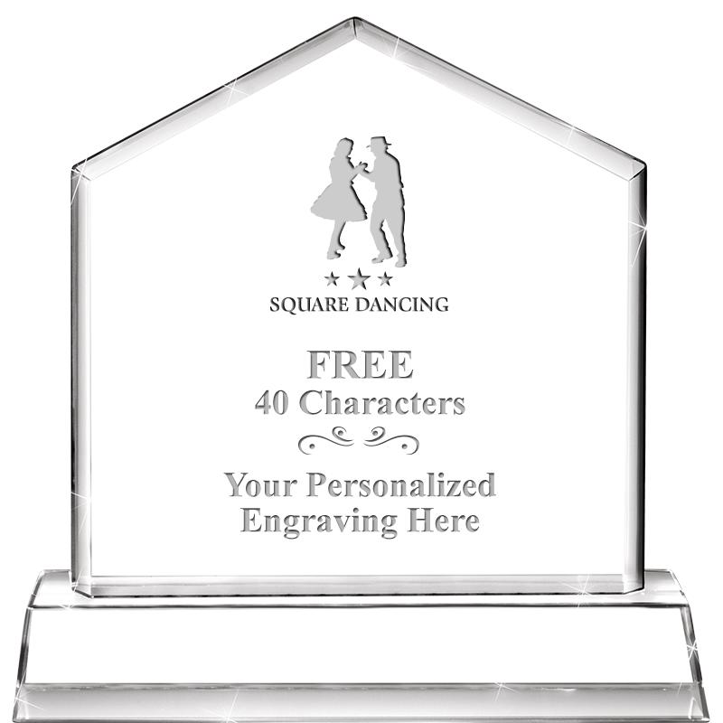6" CRYSTAL HOMEPLATE AWARD