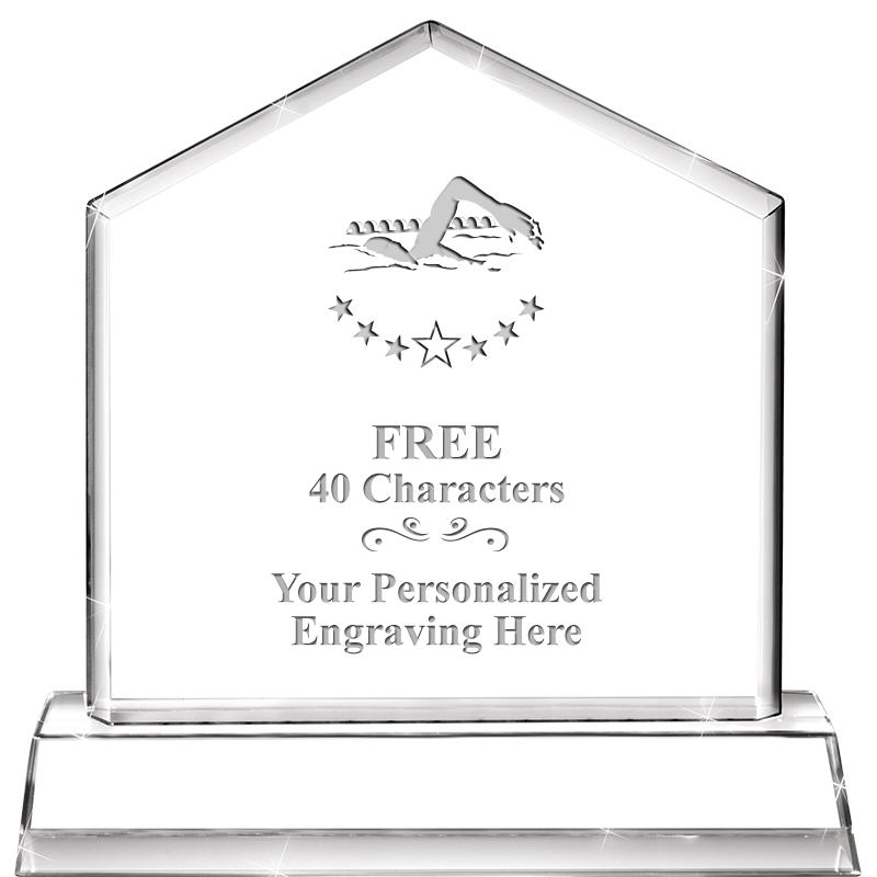 6" CRYSTAL HOMEPLATE AWARD