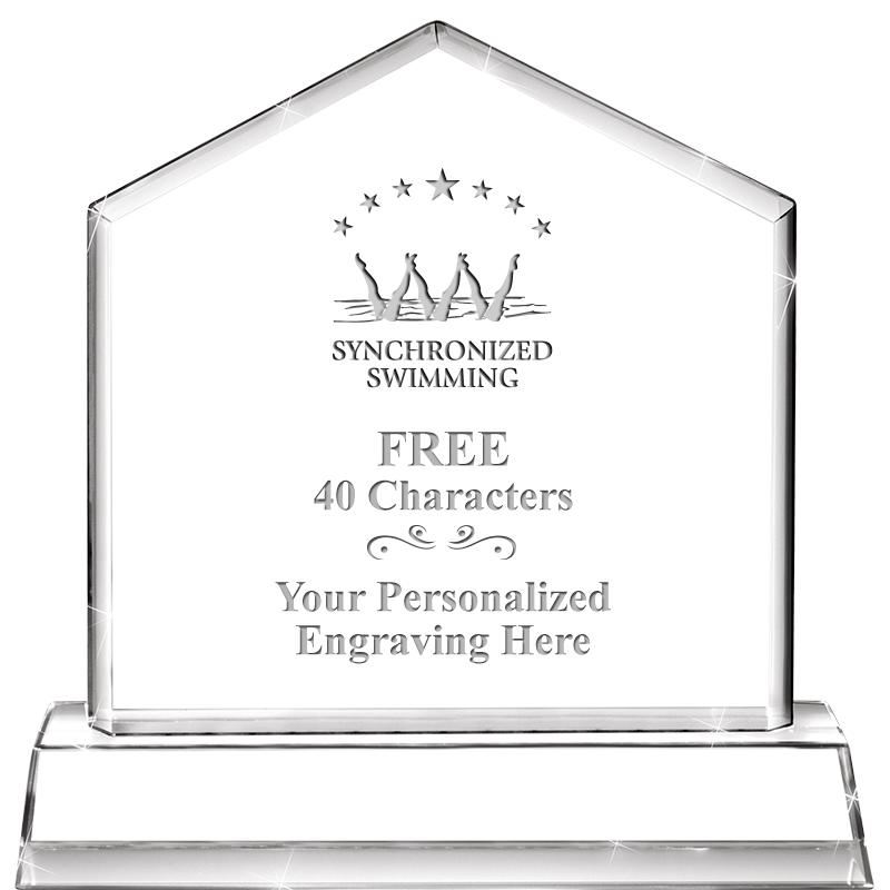 6" CRYSTAL HOMEPLATE AWARD