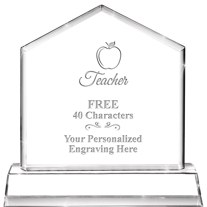 6" CRYSTAL HOMEPLATE AWARD