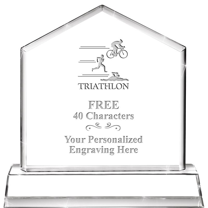 6" CRYSTAL HOMEPLATE AWARD