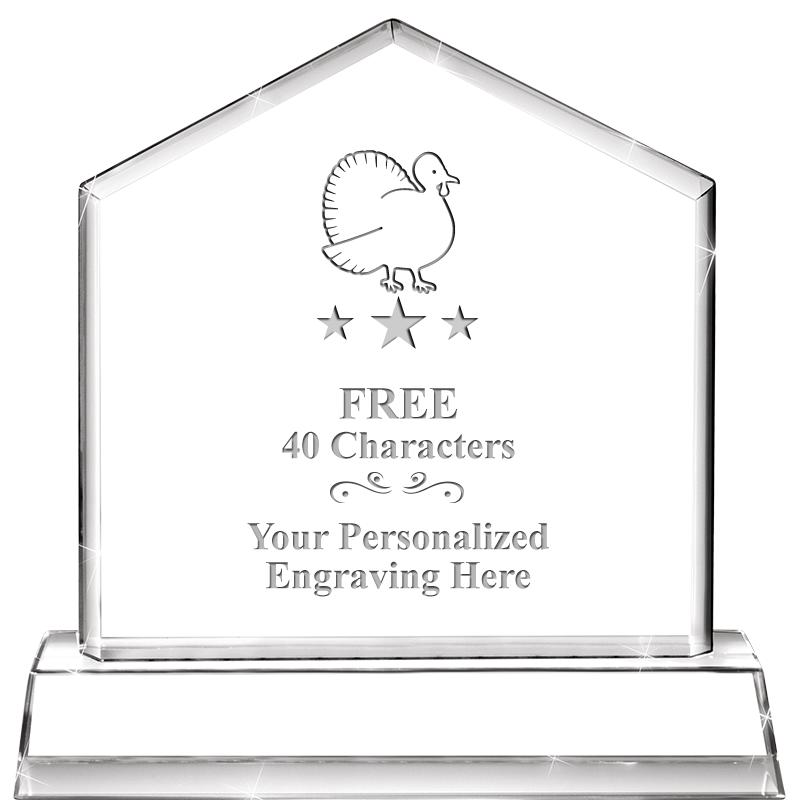 6" CRYSTAL HOMEPLATE AWARD