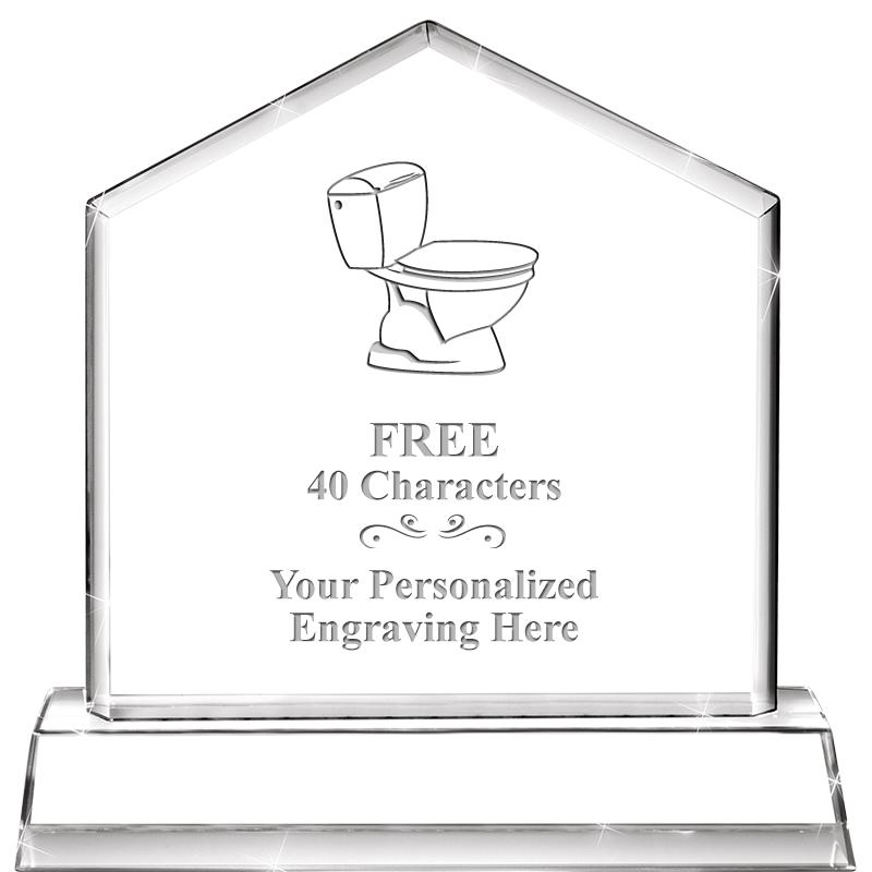 6" CRYSTAL HOMEPLATE AWARD