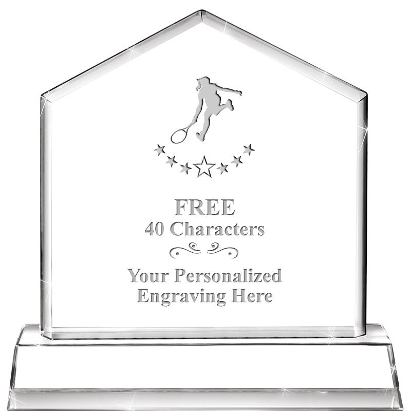 6" CRYSTAL HOMEPLATE AWARD