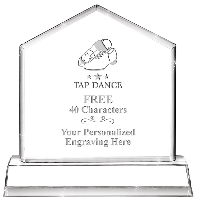 6" CRYSTAL HOMEPLATE AWARD