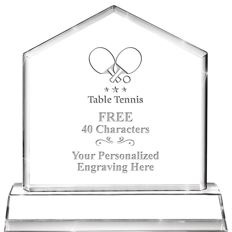 6" CRYSTAL HOMEPLATE AWARD