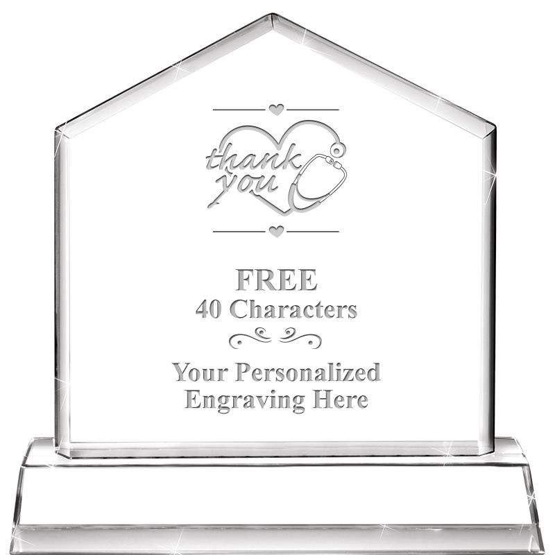 6" CRYSTAL HOMEPLATE AWARD