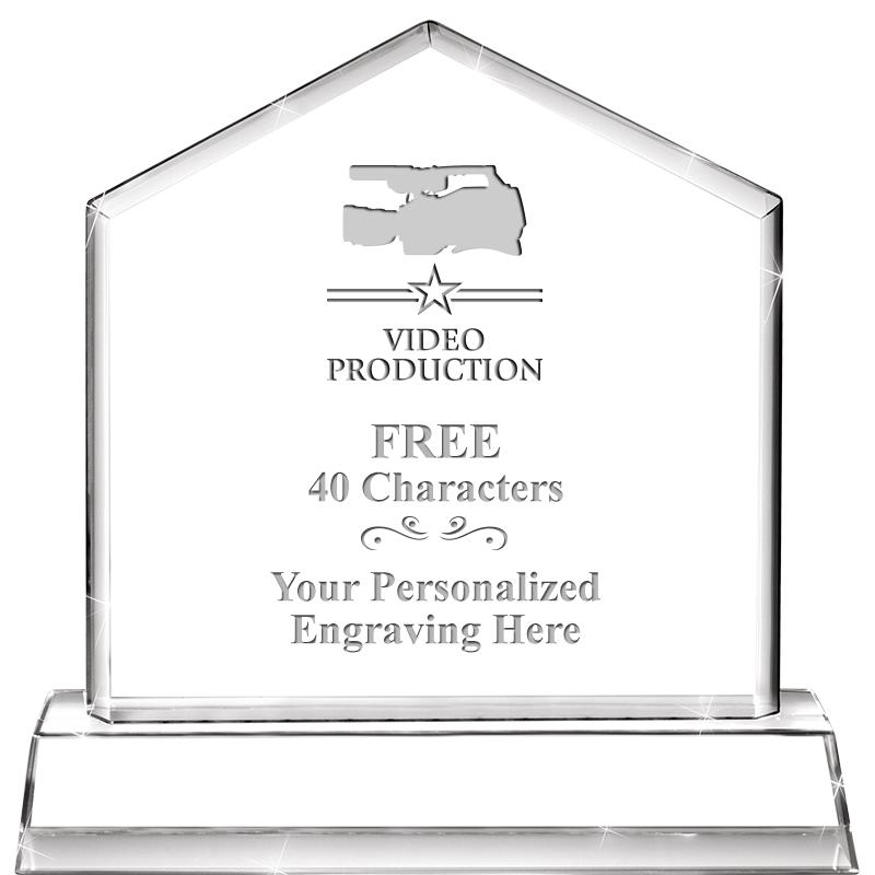 6" CRYSTAL HOMEPLATE AWARD