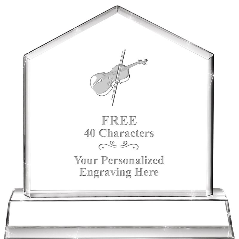 6" CRYSTAL HOMEPLATE AWARD