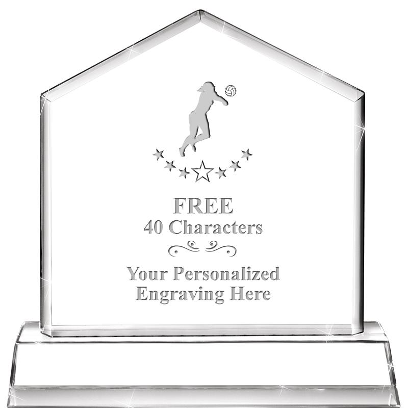 6" CRYSTAL HOMEPLATE AWARD