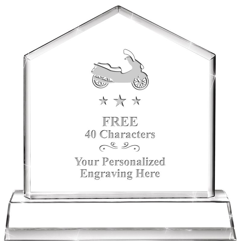 6" CRYSTAL HOMEPLATE AWARD