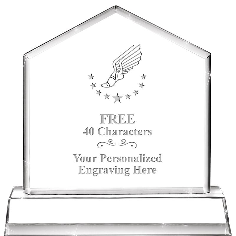 6" CRYSTAL HOMEPLATE AWARD