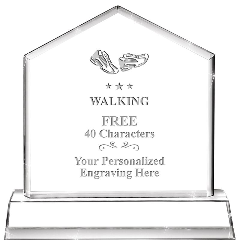 6" CRYSTAL HOMEPLATE AWARD
