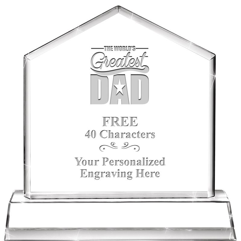 6" CRYSTAL HOMEPLATE AWARD