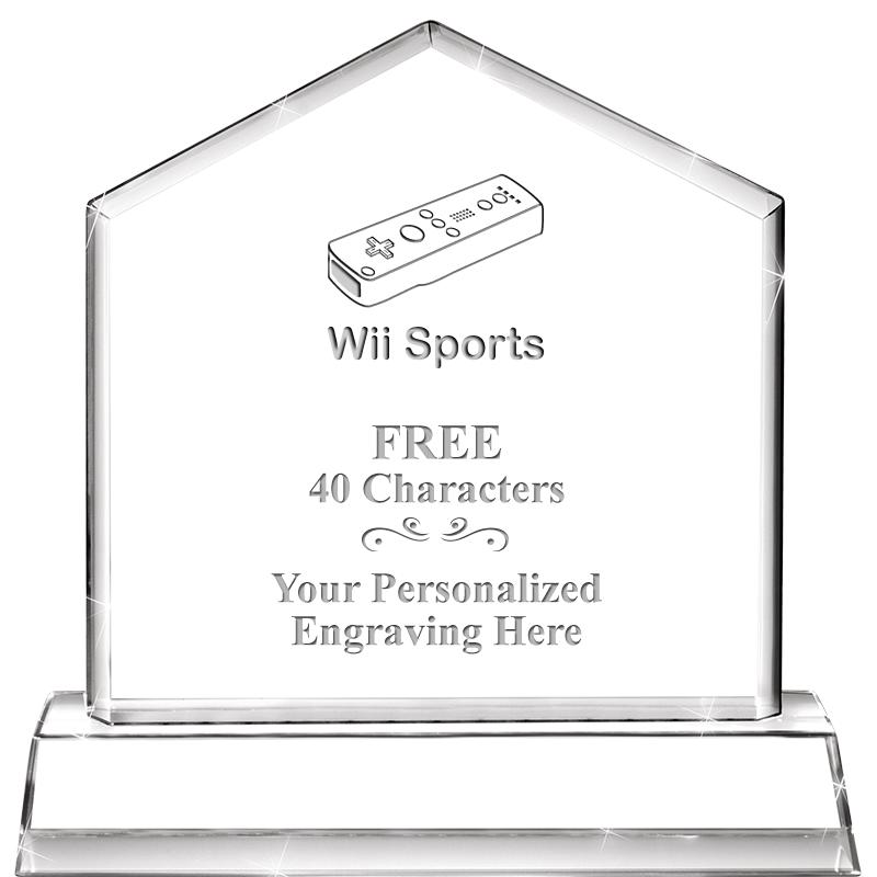 6" CRYSTAL HOMEPLATE AWARD