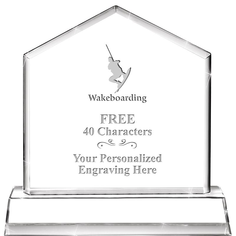 6" CRYSTAL HOMEPLATE AWARD