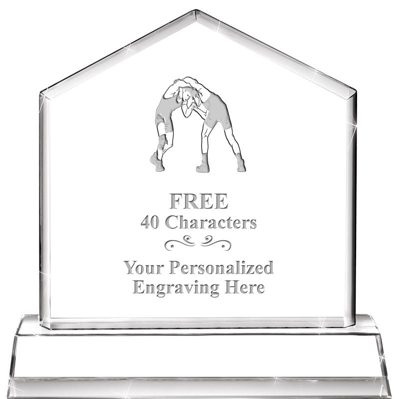 6" CRYSTAL HOMEPLATE AWARD