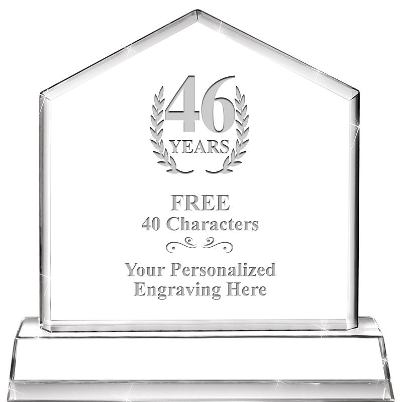 6" CRYSTAL HOMEPLATE AWARD