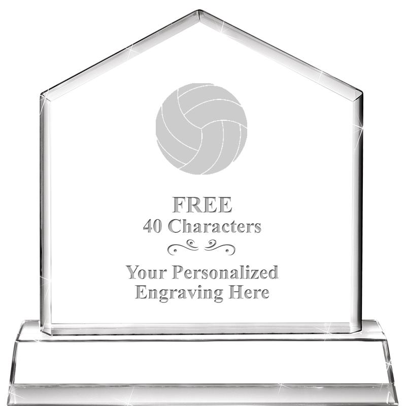 6" CRYSTAL HOMEPLATE AWARD