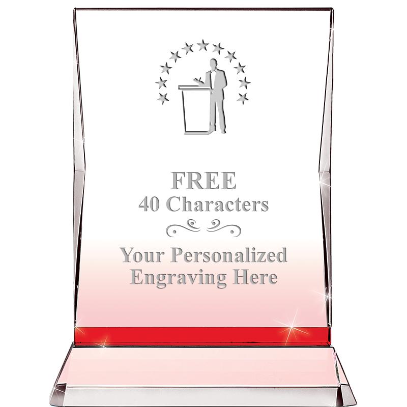 8" RUBY ILLUMINATION CRYSTAL