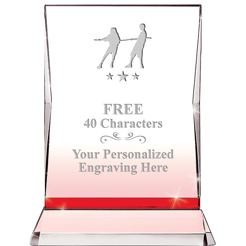 8" RUBY ILLUMINATION CRYSTAL