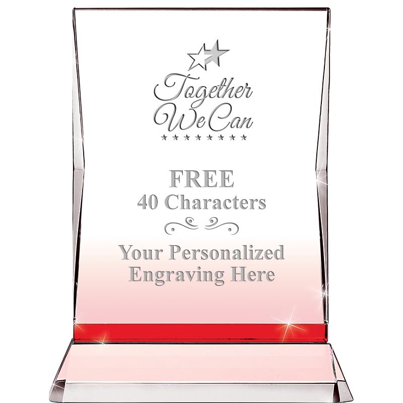 8" RUBY ILLUMINATION CRYSTAL