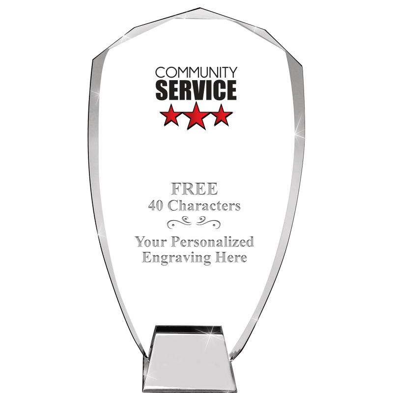 8.5" SHIELD ICONIC CRYSTAL