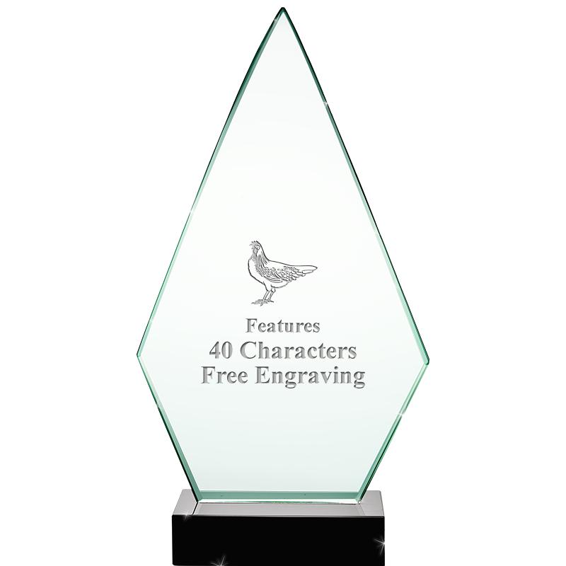 10.5"x5.5" JADE ARCHED CRYSTAL