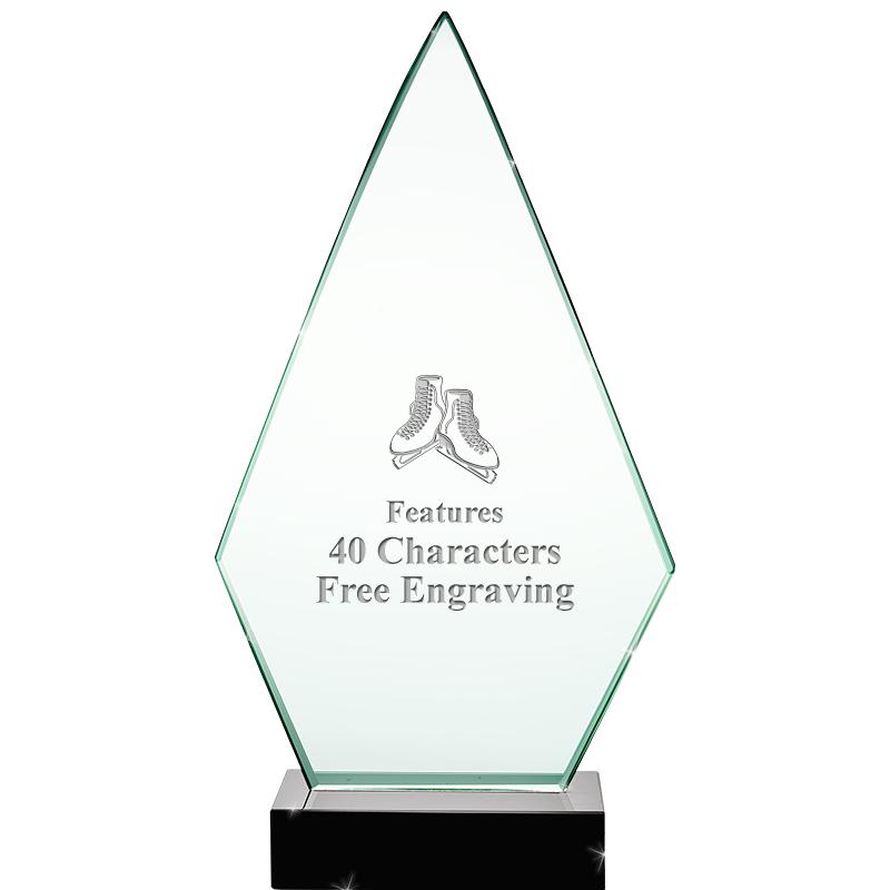 10.5"x5.5" JADE ARCHED CRYSTAL