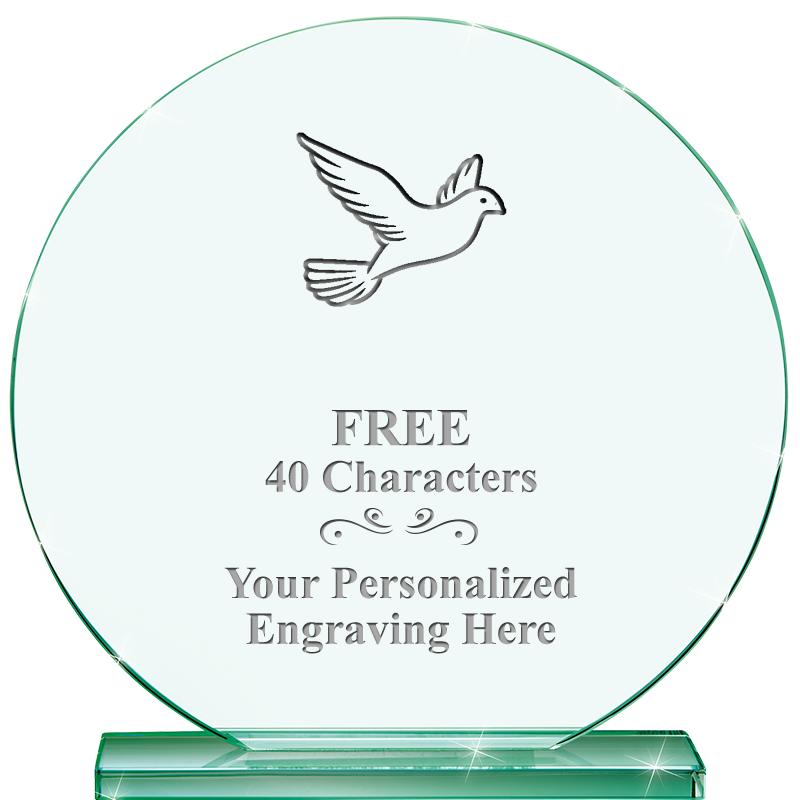 6.25" JADE GLOBE CRYSTAL