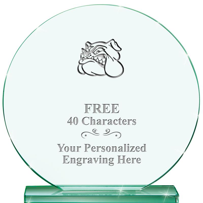 6.25" JADE GLOBE CRYSTAL