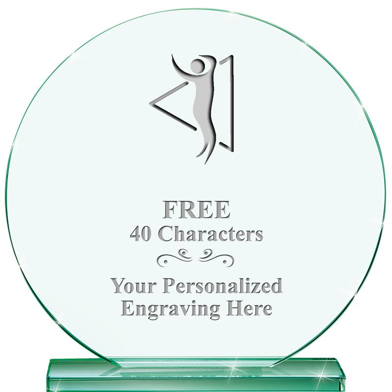 6.25" JADE GLOBE CRYSTAL