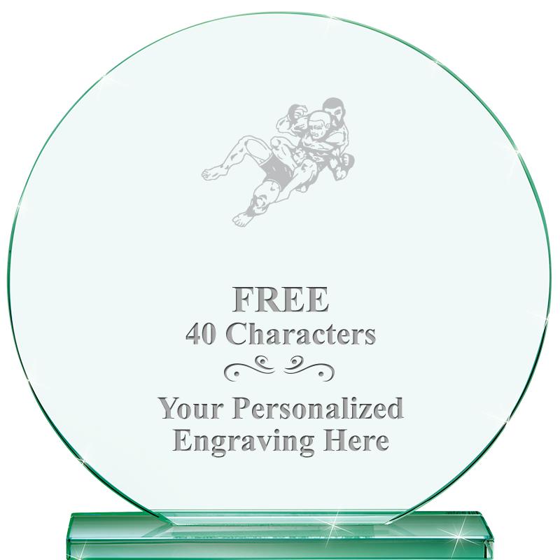 6.25" JADE GLOBE CRYSTAL