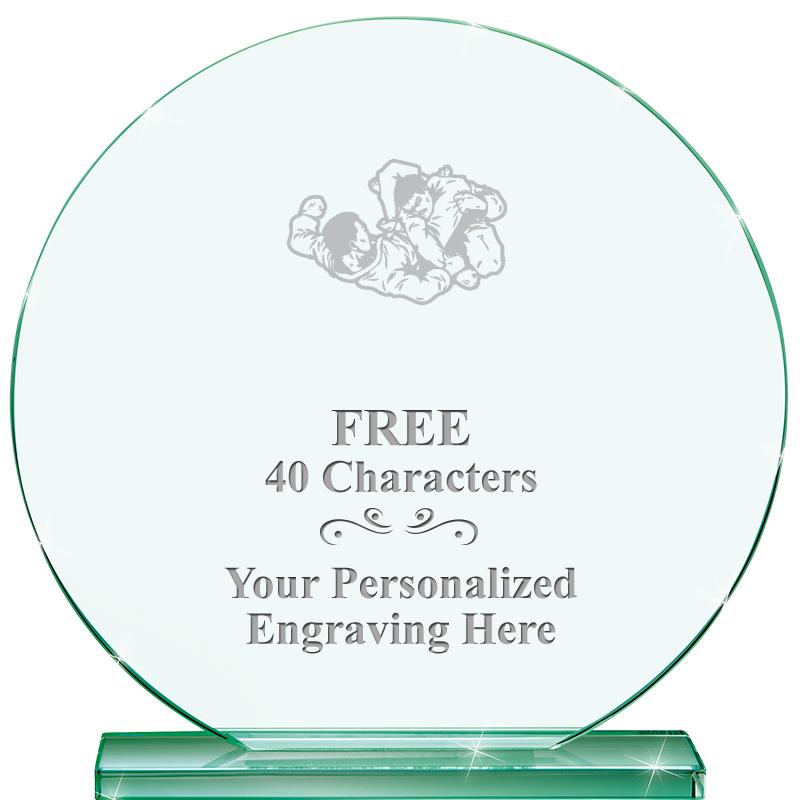 6.25" JADE GLOBE CRYSTAL