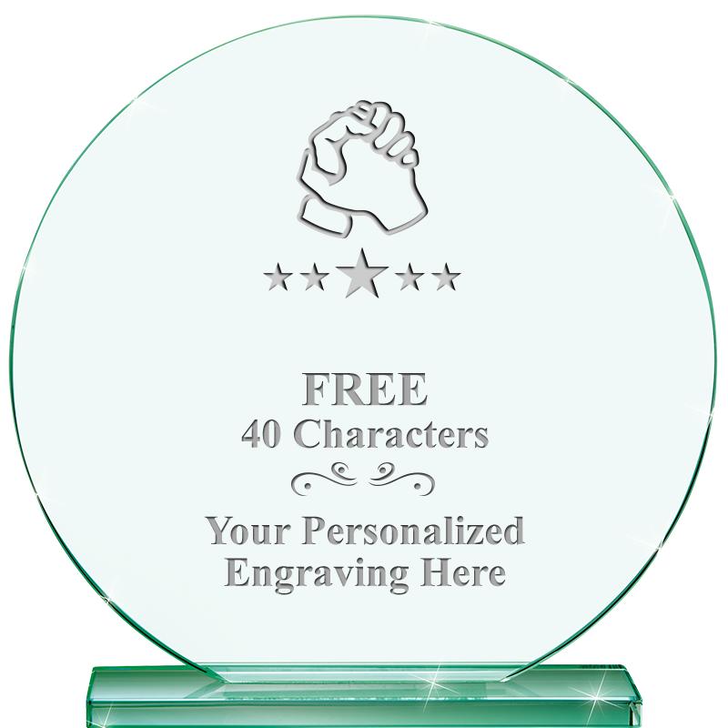 6.25" JADE GLOBE CRYSTAL