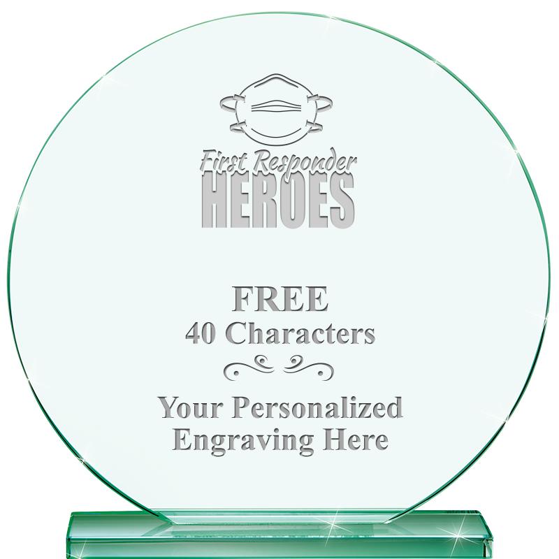 6.25" JADE GLOBE CRYSTAL