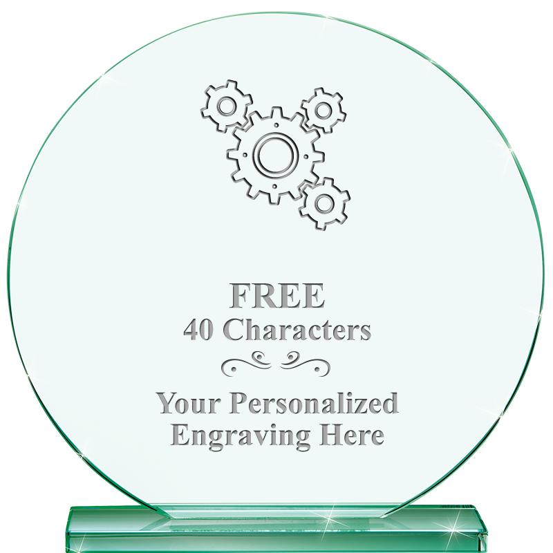 6.25" JADE GLOBE CRYSTAL