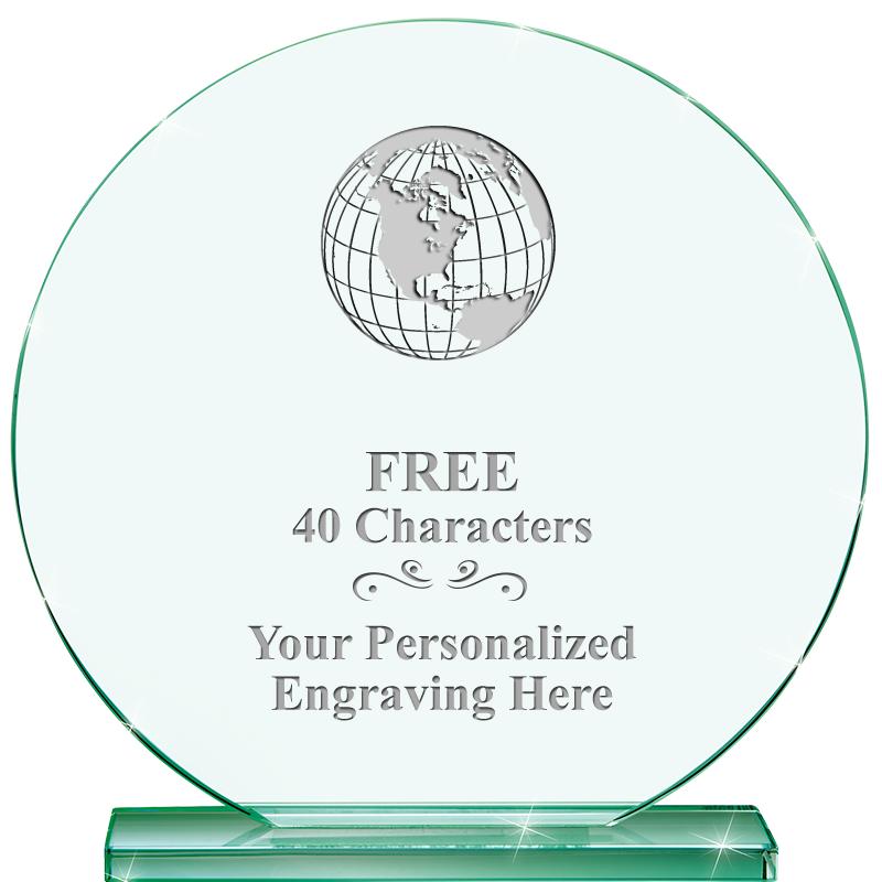 6.25" JADE GLOBE CRYSTAL