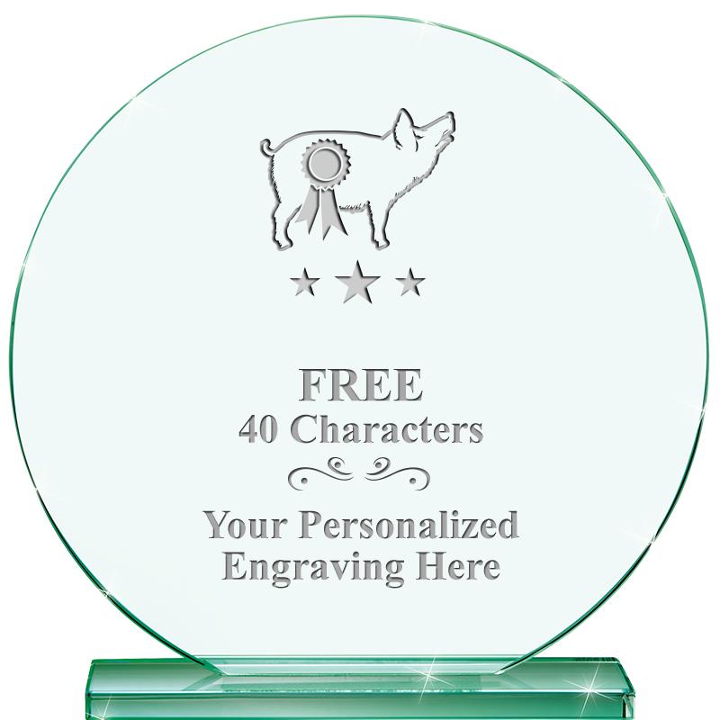 6.25" JADE GLOBE CRYSTAL