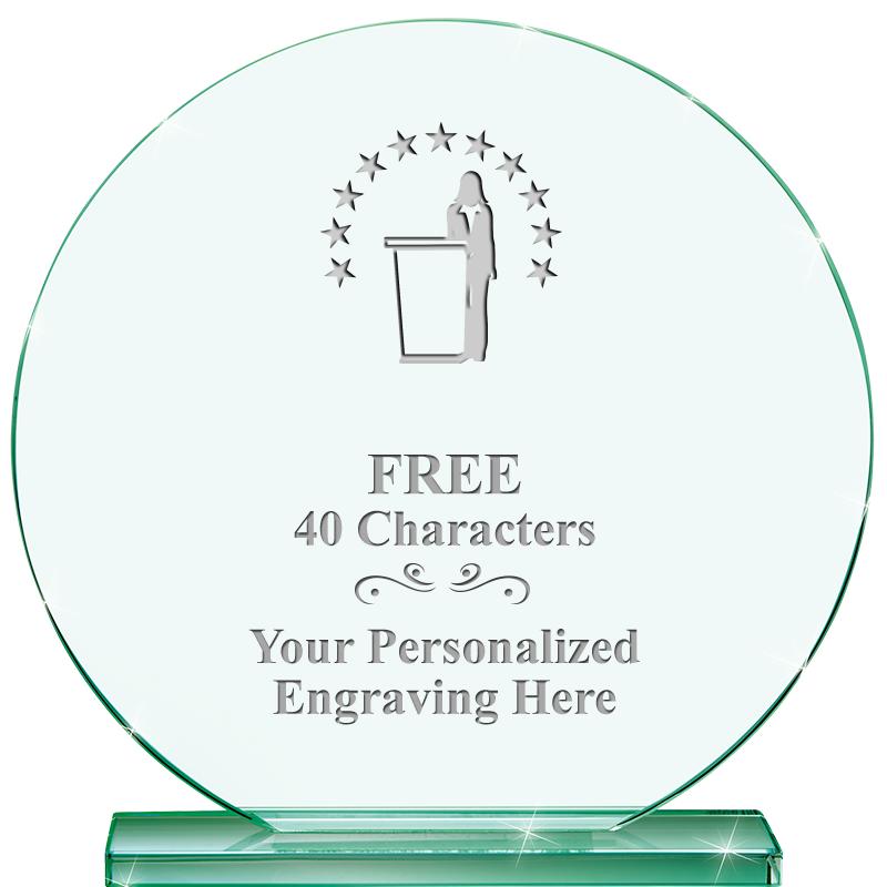 6.25" JADE GLOBE CRYSTAL