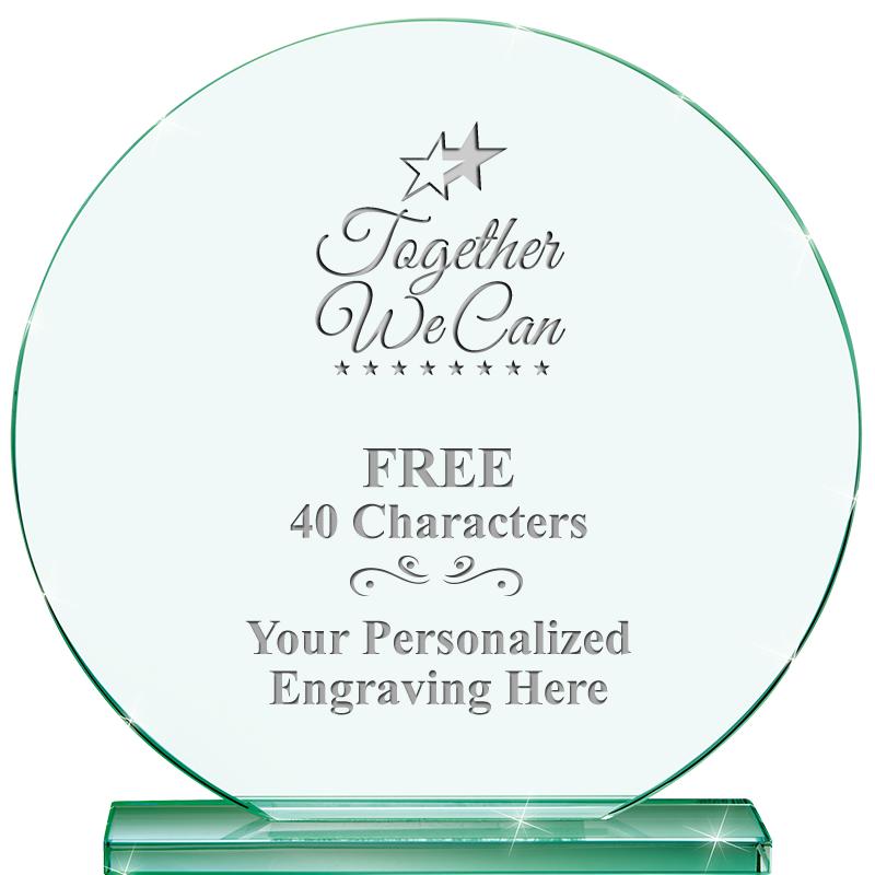 6.25" JADE GLOBE CRYSTAL