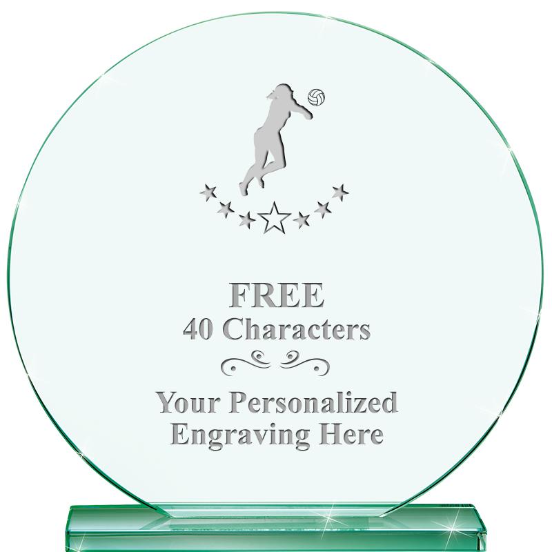 6.25" JADE GLOBE CRYSTAL