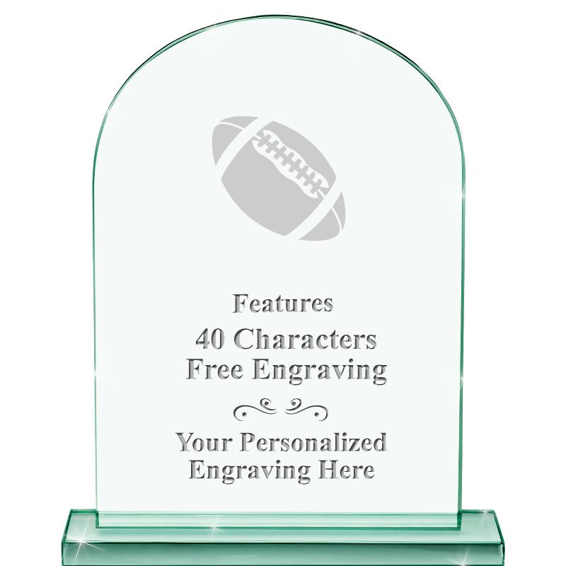 6.25" JADE KEYSTONE CRYS AWARD