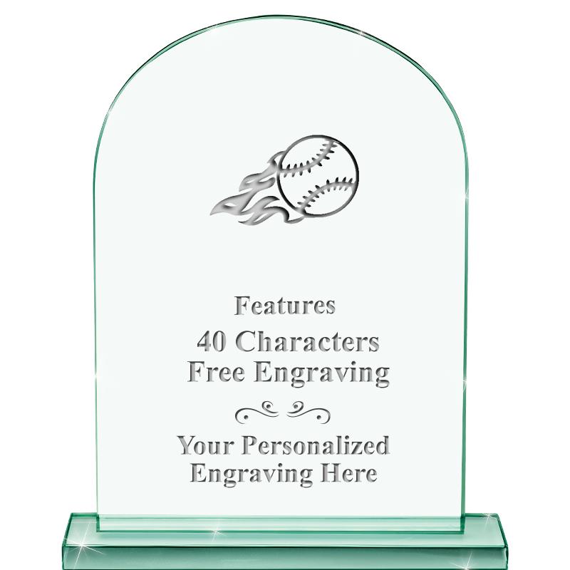 6.25" JADE KEYSTONE CRYS AWARD