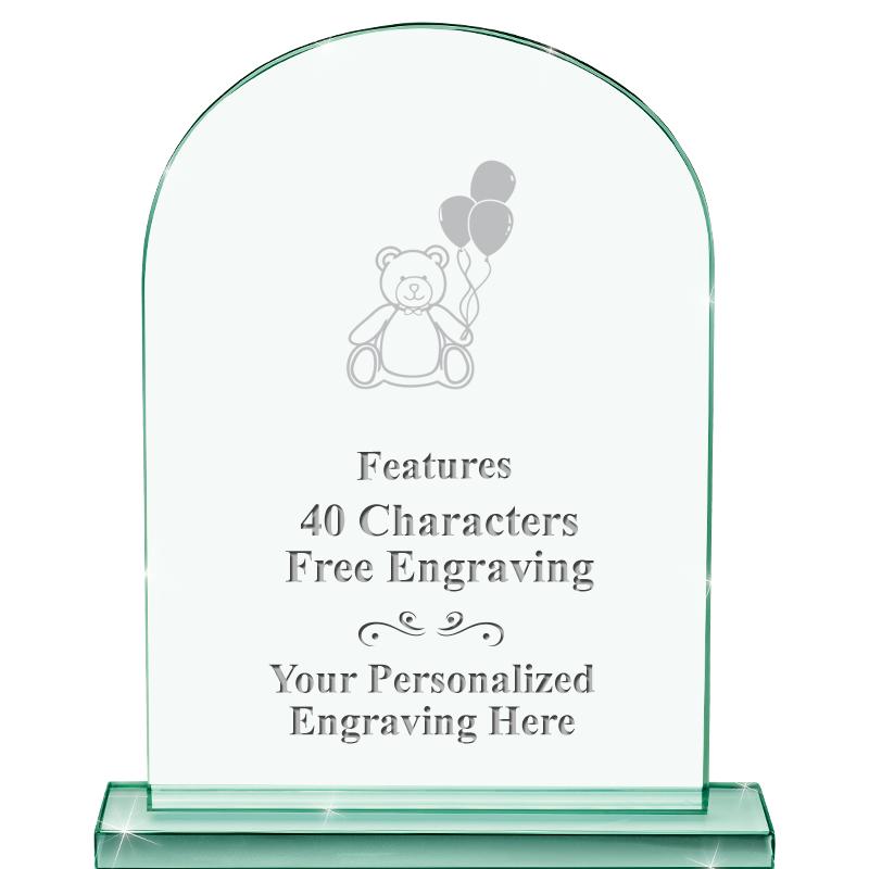 6.25" JADE KEYSTONE CRYS AWARD