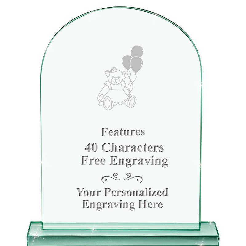 6.25" JADE KEYSTONE CRYS AWARD