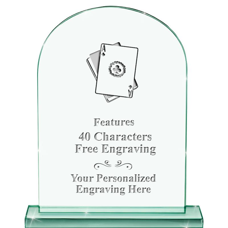 6.25" JADE KEYSTONE CRYS AWARD