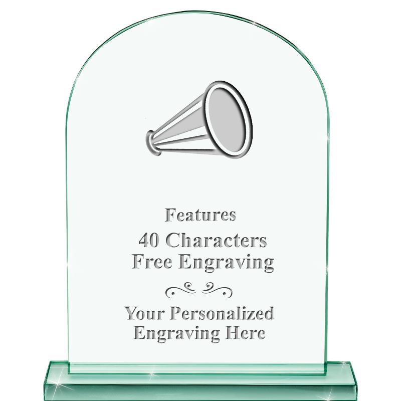 6.25" JADE KEYSTONE CRYS AWARD