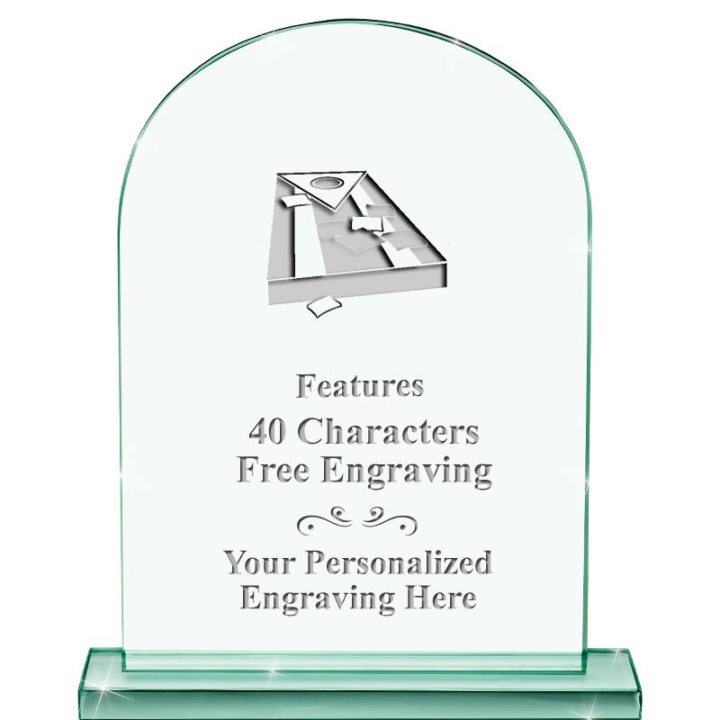 6.25" JADE KEYSTONE CRYS AWARD