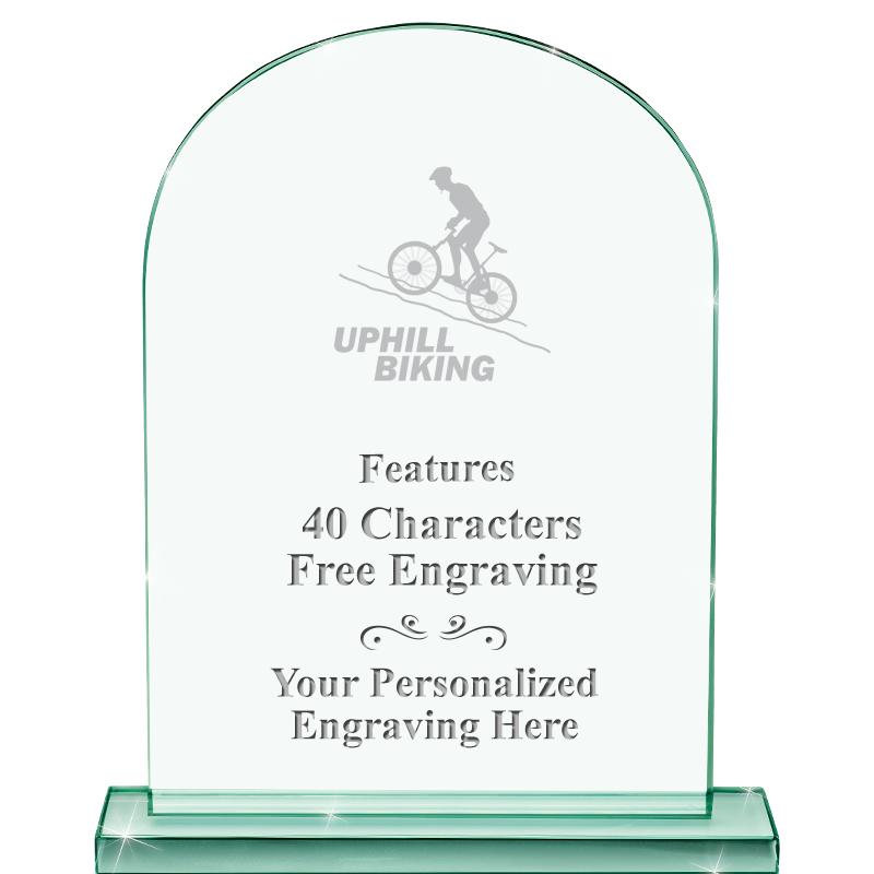 6.25" JADE KEYSTONE CRYS AWARD